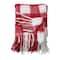Hello Honey® Red & White Plaid Woven Acrylic Throw with Fringe